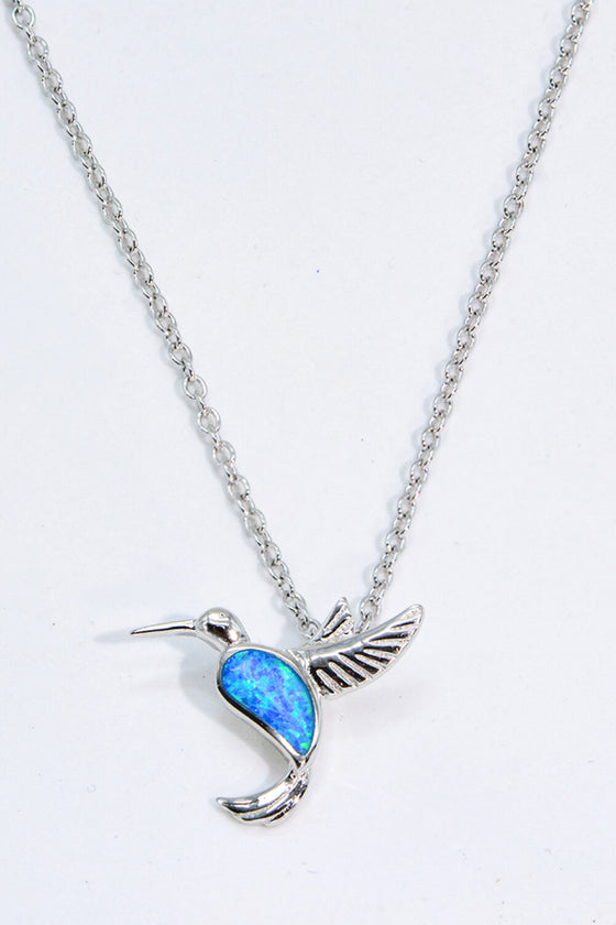 Opal Bird 925 Sterling Silver Necklace