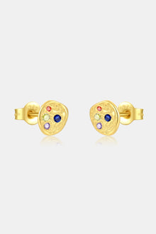  Multicolored Zircon Stud Earrings