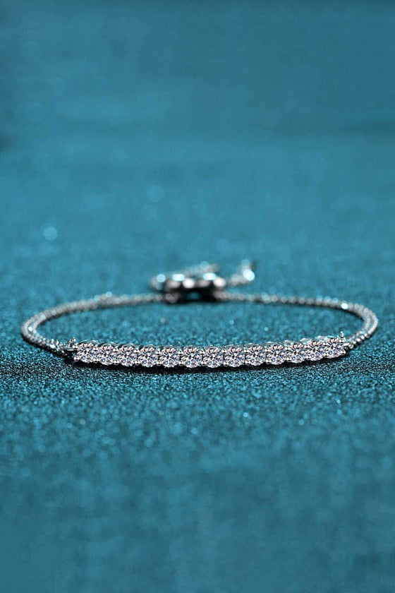 Moissanite Sterling Silver Bracelet