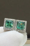 2 Carat Moissanite Square Stud Earrings