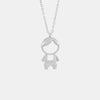 Pendant Rhinestone Stainless Steel Necklace