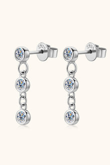  Moissanite 925 Sterling Silver Drop Earrings