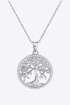 925 Sterling Silver Moissanite Tree Pendant Necklace