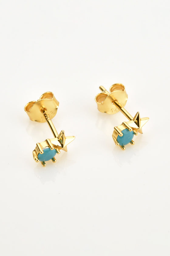 Zircon Star Stud Earrings