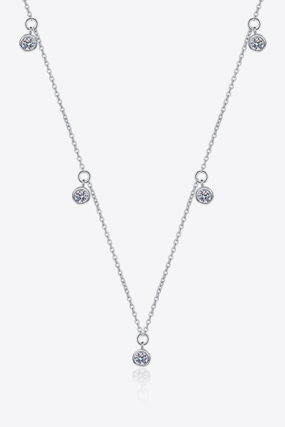 Moissanite Rhodium-Plated Necklace