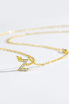 V To Z Zircon 925 Sterling Silver Necklace