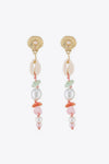 Synthetic Pearl Shell Drop Earrings