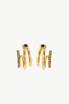 18K Gold Plated Cubic Zirconia Wrap C-Hoop Earrings