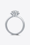 1 Carat Moissanite 925 Sterling Silver Halo Ring