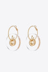 Contrast Hoop Drop Earrings