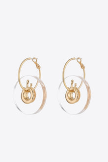  Contrast Hoop Drop Earrings