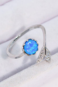  Opal Fishtail Bypass Ring