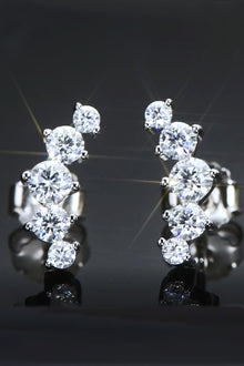  All You Need Moissanite Platinum-Plated Earrings