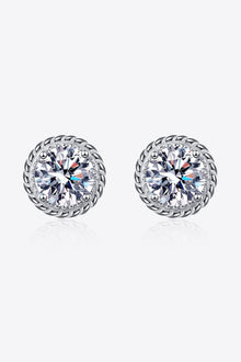  2 Carat Moissanite 925 Sterling Silver Stud Earrings