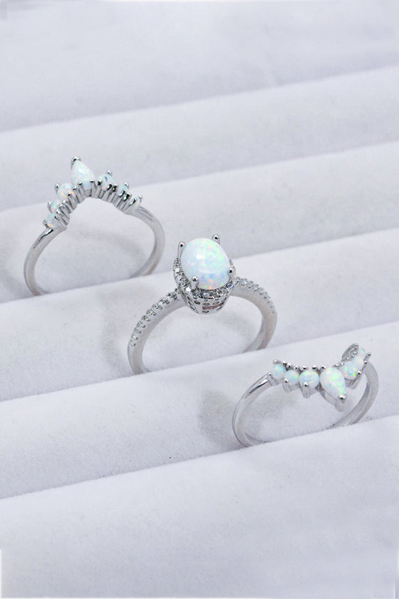 925 Sterling Silver Opal Ring