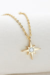 Moissanite North Star Pendant 925 Sterling Silver Necklace