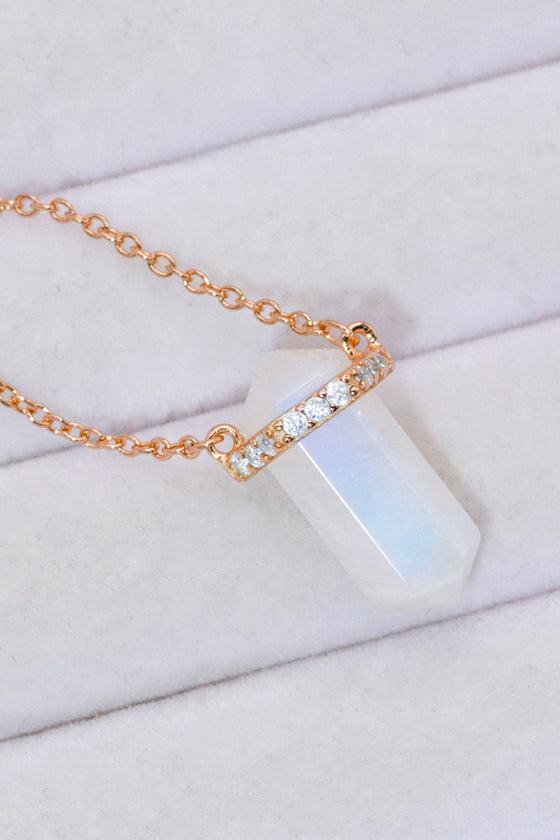 Natural Moonstone Chain-Link Necklace