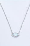 18k Rose Gold-Plated Opal Pendant Necklace