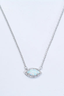  18k Rose Gold-Plated Opal Pendant Necklace