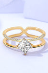 Moissanite 18K Gold-Plated Double-Layered Ring