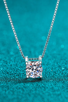  1 Carat Moissanite 925 Sterling Silver Chain Necklace