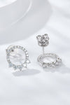 Moissanite Platinum-Plated Earrings