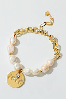  LOVE Freshwater Pearl Bracelet