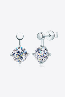  4 Carat Moissanite Drop Earrings