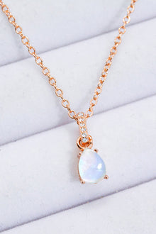  Moonstone Teardrop Pendant Necklace