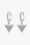 Moissanite Triangle Drop Earrings