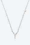 V To Z Zircon 925 Sterling Silver Necklace