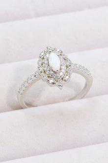  Modern Love Story Opal and Zircon Ring