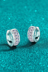 1.8 Carat Moissanite 925 Sterling Silver Huggie Earrings