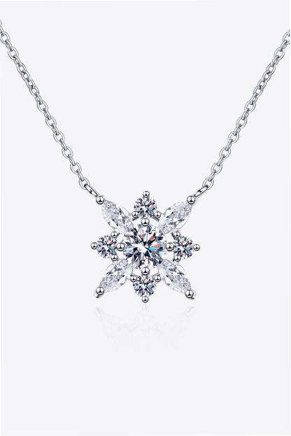 Moissanite Rhodium-Plated Necklace