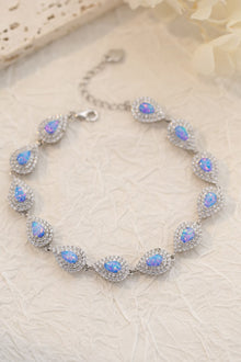  925 Sterling Silver Opal Bracelet