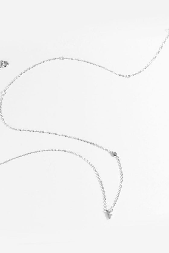 A To F Zircon 925 Sterling Silver Necklace