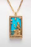 Tarot Card Pendant Stainless Steel Necklace