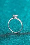 925 Sterling Silver Heart-Shaped Moissanite Solitaire Ring