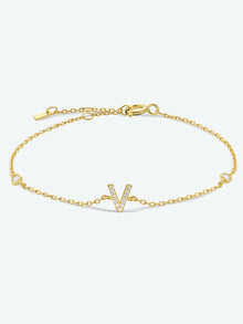  V To Z Zircon 925 Sterling Silver Bracelet