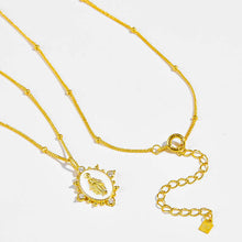  18K Gold-Plated Spring Ring Closure Pendant Necklace