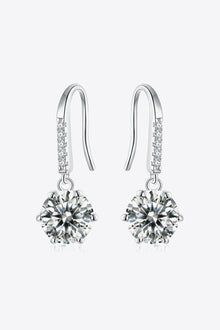  6-Prong Moissanite Drop Earrings