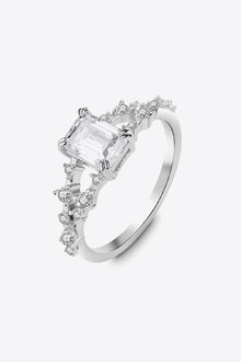  1 Carat Moissanite 4-Prong Split Shank Ring