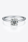 1 Carat Moissanite 925 Sterling Silver Solitaire Ring