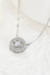 925 Sterling Silver Moissanite Geometric Pendant Necklace