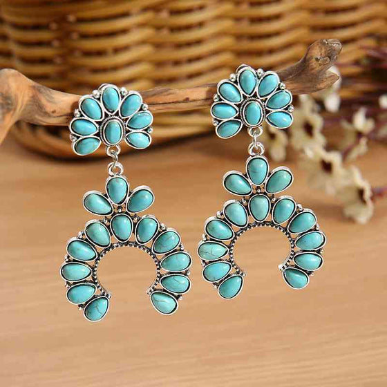 Artificial Turquoise Drop Earrings