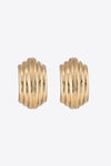 Ribbed Copper Earrings