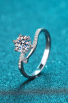 1 Carat Moissanite 925 Sterling Silver Bypass Ring