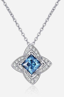  1 Carat Moissanite Floral Pendant Necklace