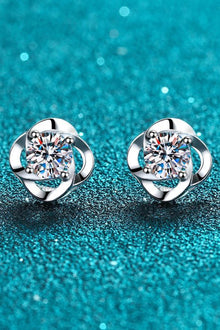  It's Your Day Moissanite Rhodium-Plated Stud Earrings