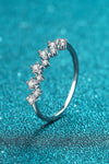 Moissanite Rhodium-Plated Half-Eternity Ring